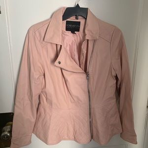 Forever21+ peplum leather jacket